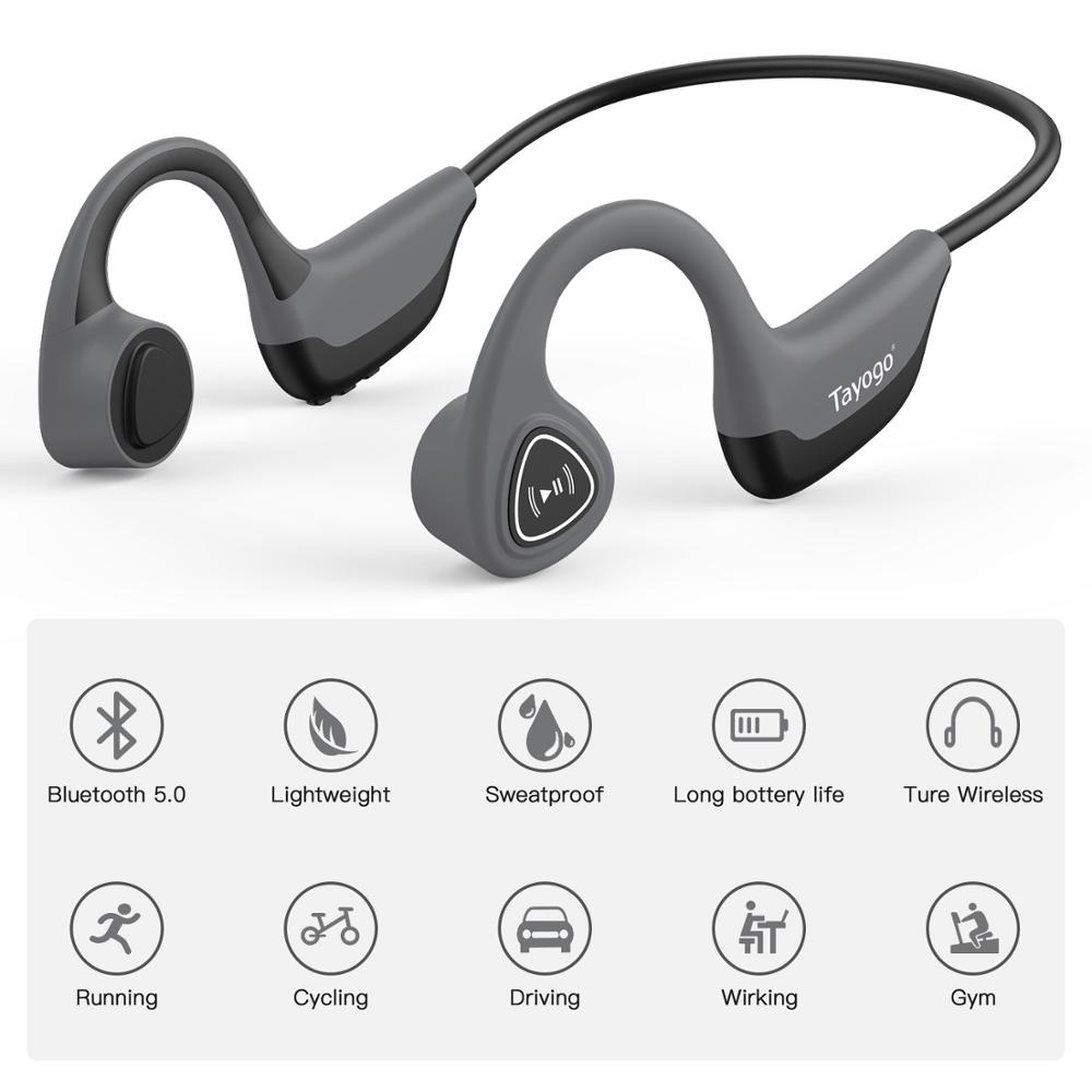 Tayogo Cool Bluetooth Beengeleiding Draadloze Headset Voor Bluetooth Sport Mp3 Oorhaak Hifi Transpiratie Gaming Headset Met Microfoon