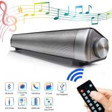 YOUXIU Portable Wireless SoundBar Bluetooth Speaker Home Theater TV System with Remote Control Wired 3D Surround Mini Sound Bar