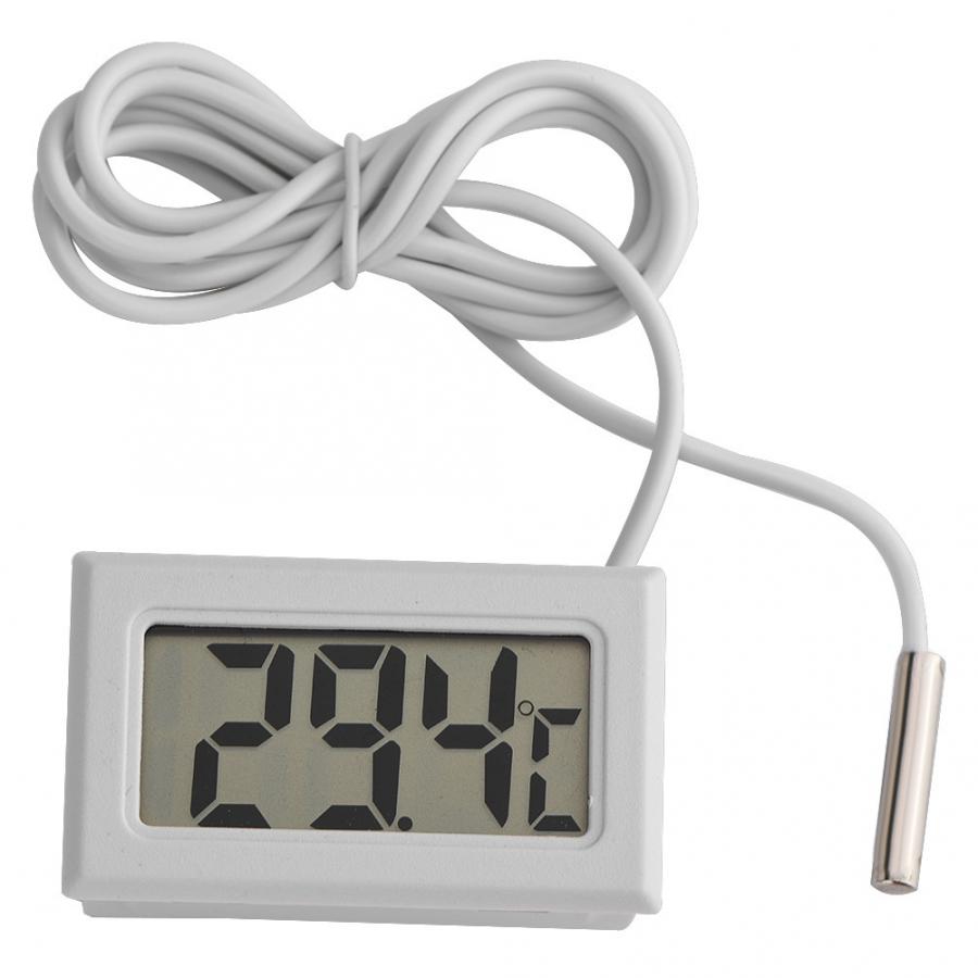 Koelkast Vriezer Chiller Digitale Lcd Thermometer Met 1 M Probe Wit Digitale Lcd Thermometer Thermometer Voor Waterkoeling