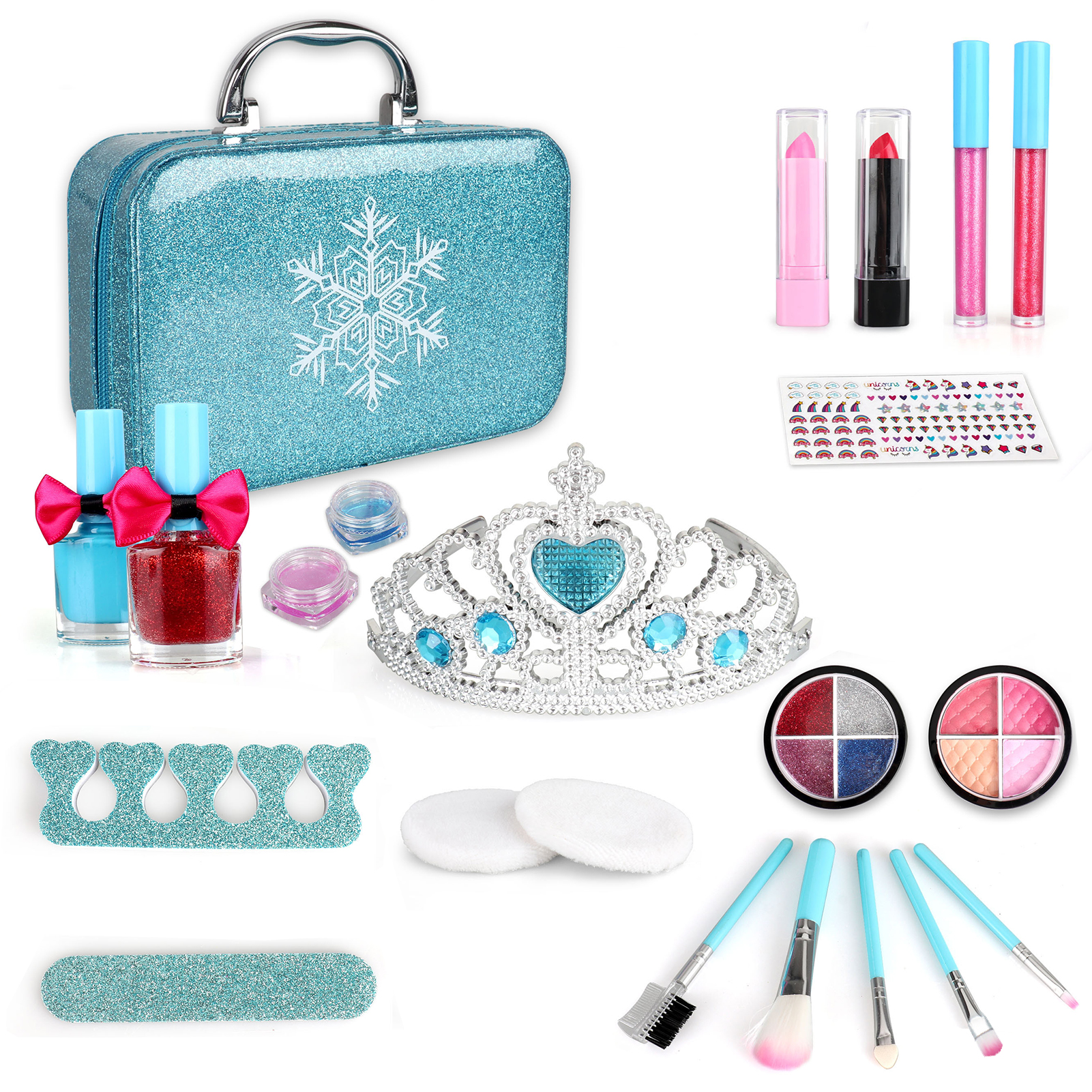 Baby Mädchen Kinder Make-Up Kit Set Prinzessin Pretend Spielen Schönheit Haar Salon Spielzeug Mädchen Weihnachten Geburtstag für kinder make-up: Makeup Kit 16