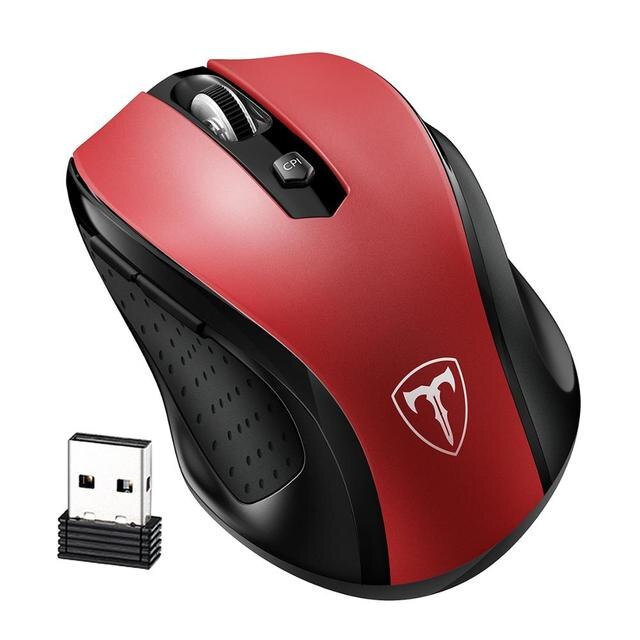 VicTsing — Souris ss fil 2,4 GHz, 2400 DPI, économie d&#39;énergie, PC, Laptop, périphérique non filaire, 6 boutons, ergonomique, basse consommation, MM057 pour ordinateur fixe et portable