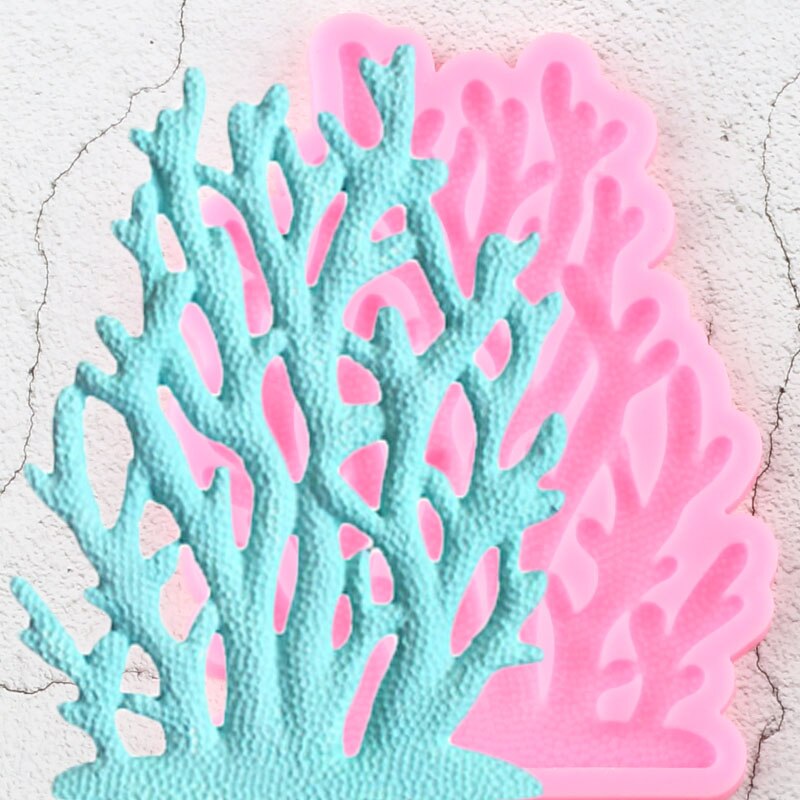 Korallen Algen Silikon Formen DIY Baum Zweig Fondant Kuchen Dekorieren Werkzeuge Cupcake Deckel Süssigkeit Tonne Schokolade Gumpaste Formen: CD740