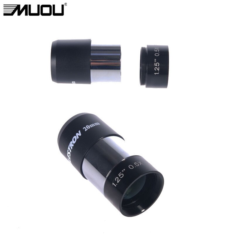 MUOU, telescopio de 1,25 "0.5x Reductor Focal, ocular multicapa para fotografía y observación