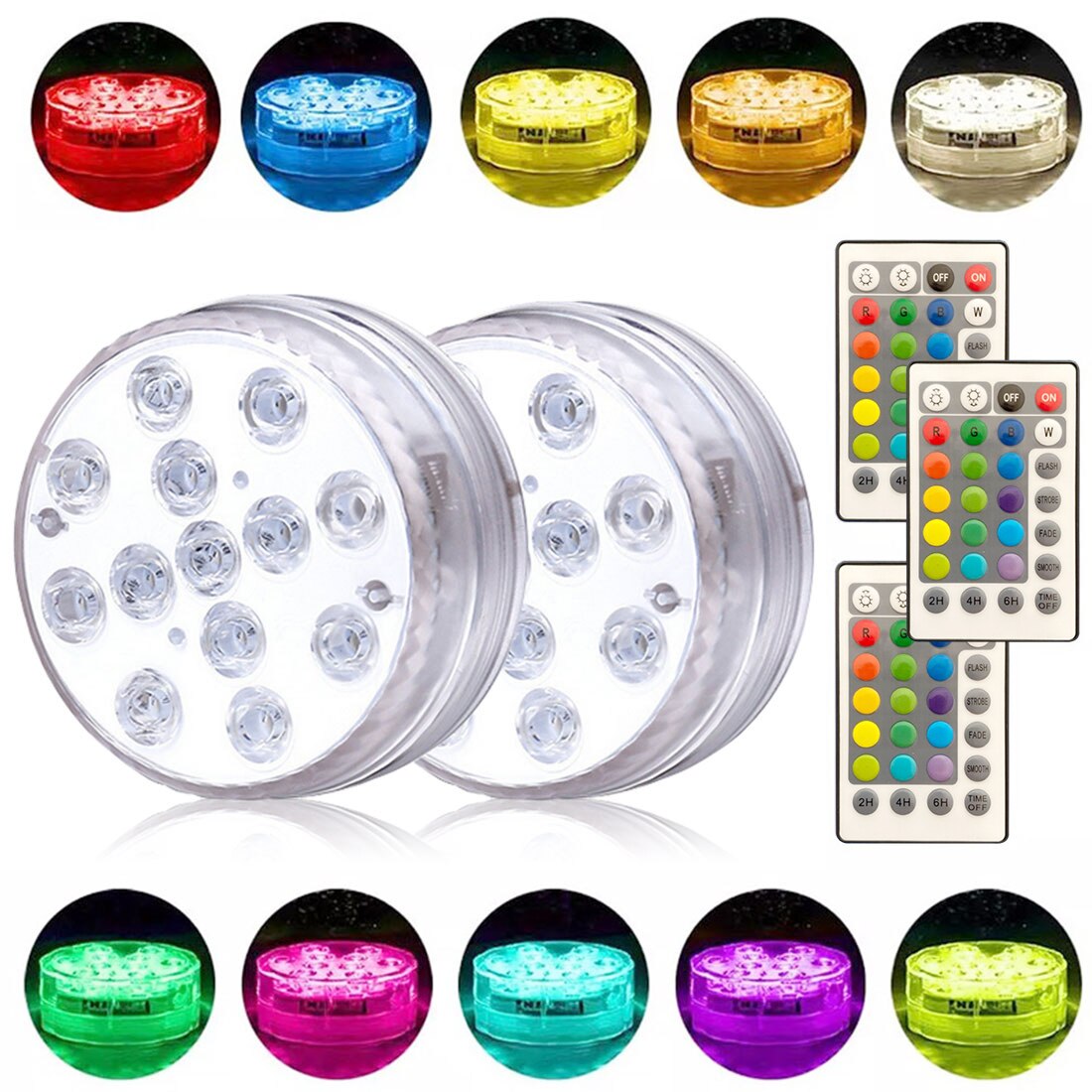 13 led-ulkovalaisin magneetilla kauko-ohjattava rgb vedenalaiset upotettavat valot ulkomaljakko kalatankkilampi puutarhaan