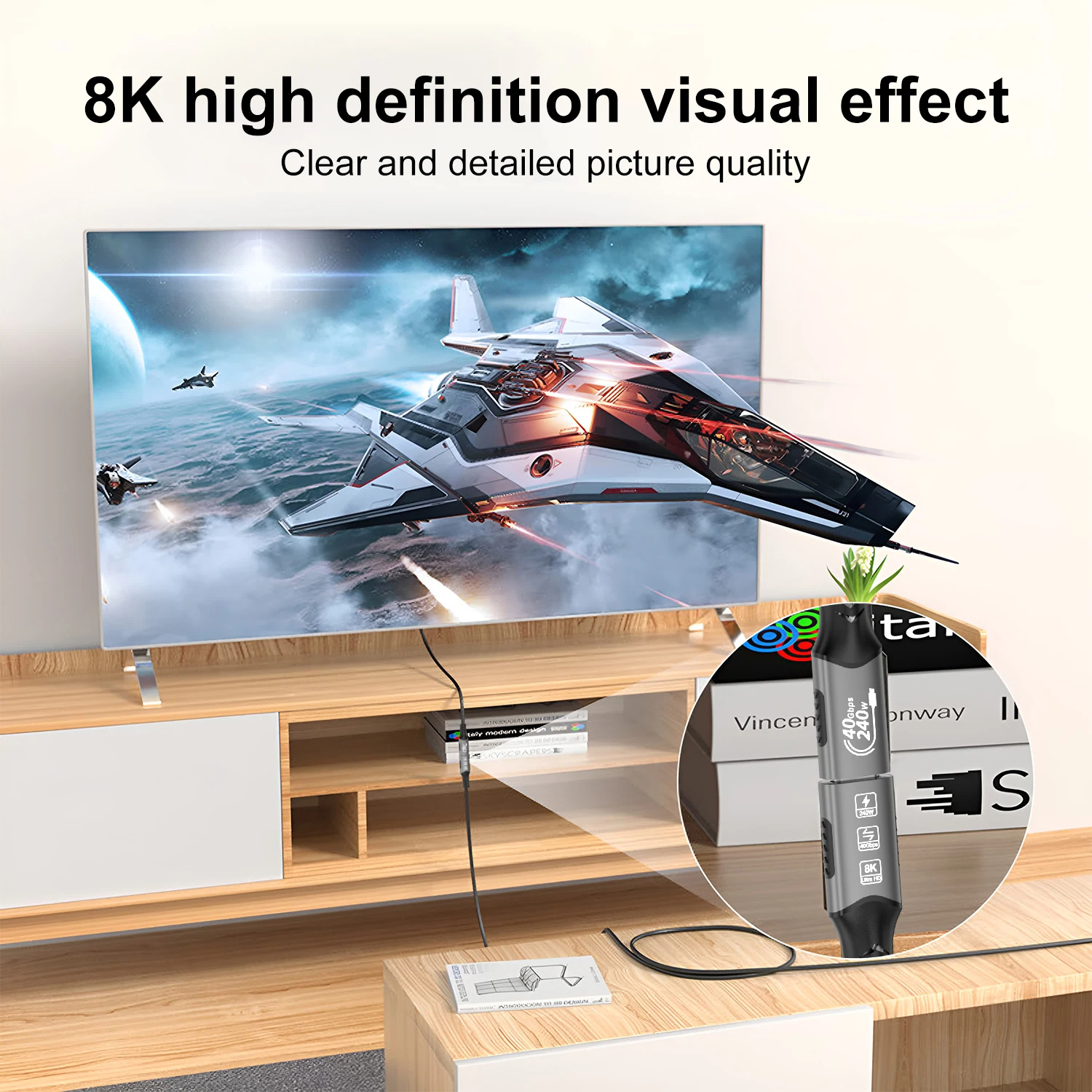 Usb4.0 tipo-c cabo de extensão USB-C extensor compatível 8k para thunderbolt 4/3 carregamento rápido adequado para macbook portátil huawei