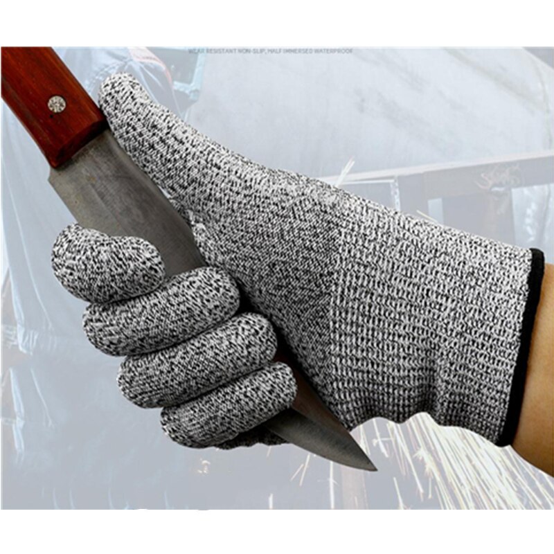 1 par udendørs fiskeri anti-cut handsker kniv skærebestandig beskyttelse touch screen anti-skrid ultra-tynde ståltrådshandsker