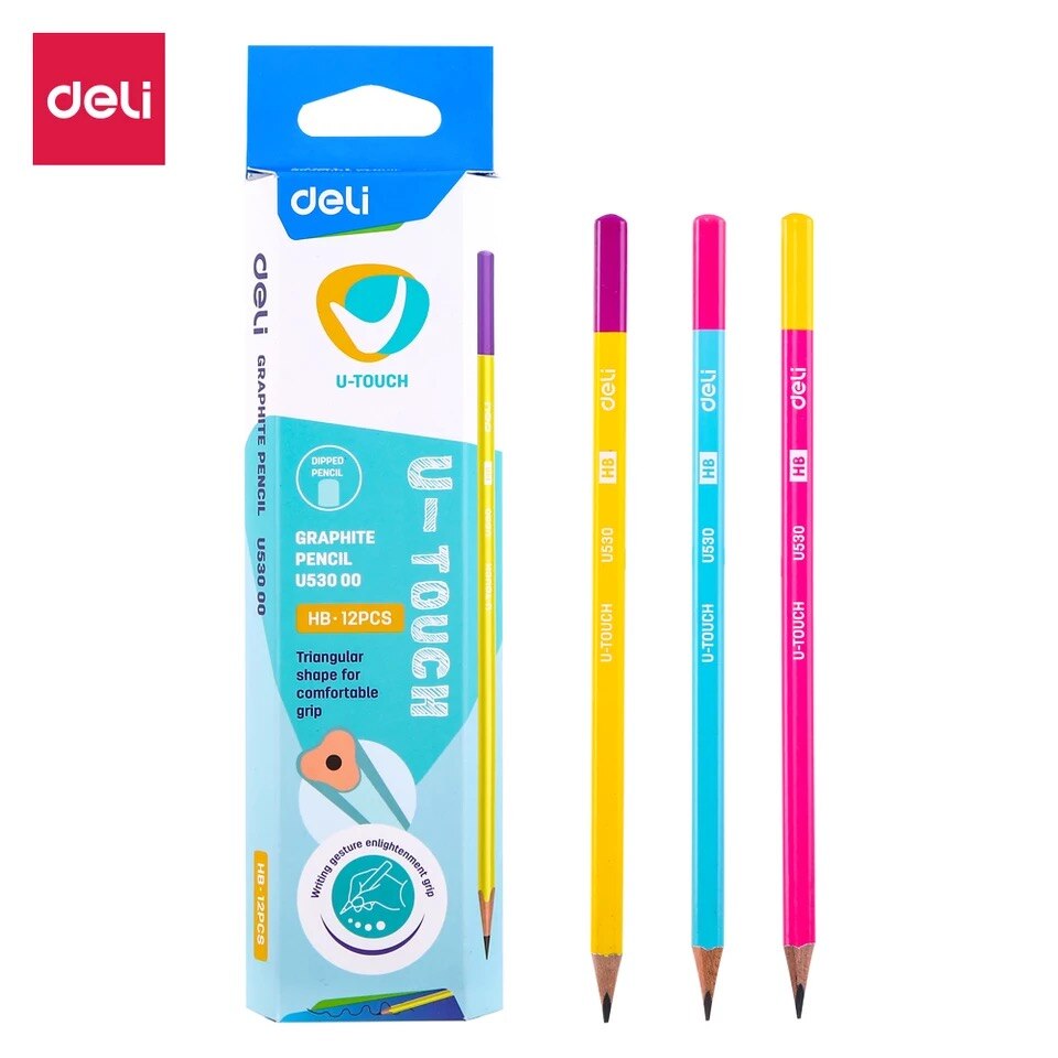Deli Graphite Pencils for School 1 Box(12PCS) HB/2B Cute Pencil Drawing Pencil Set Pencils for Kids EU53000 EU53100