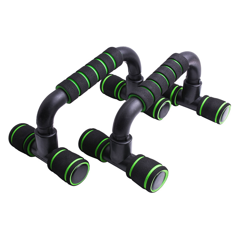 Push Up Bars Home Workout Equipment Pushup Handle with Cushioned Foam Grip and Non-Slip Sturdy Structure: Green