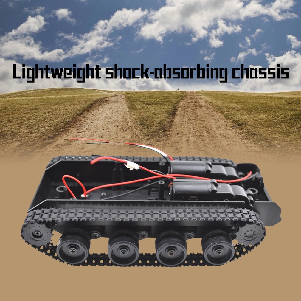 RC Tank Licht-Duty Schock-Absorbieren Tank Gummi Crawler Auto Chassis Kit Verfolgt Fahrzeug RC Tank Spielzeug