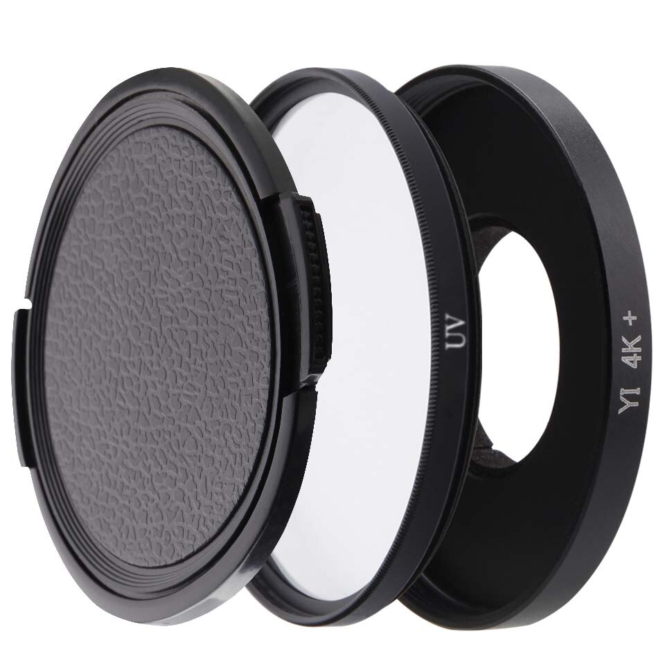 Caenboo super filtros de lente de curta-up, filtros para xiaomi yi 4k/ii/lite/+ plus 12.5x filtro de câmera de ação esportiva, yi 4k + cctv 37mm: 3in1UVSet