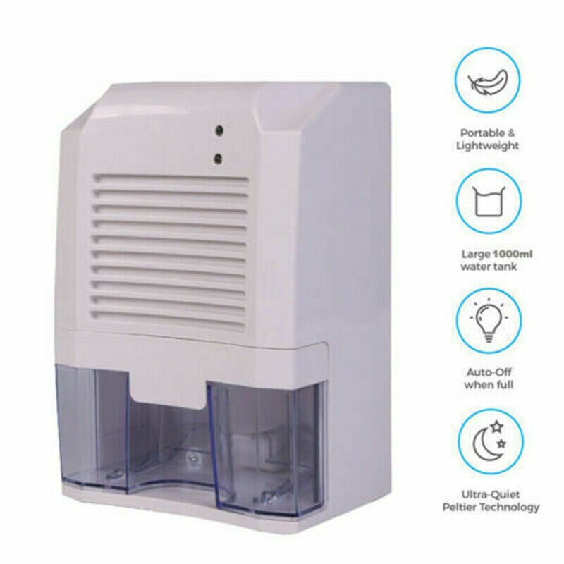 Electric Mini Dehumidifier Portable 800ML Air Dryer for Bathroom Basement Kitchen Office Absorbing CaravanCar RV Garage