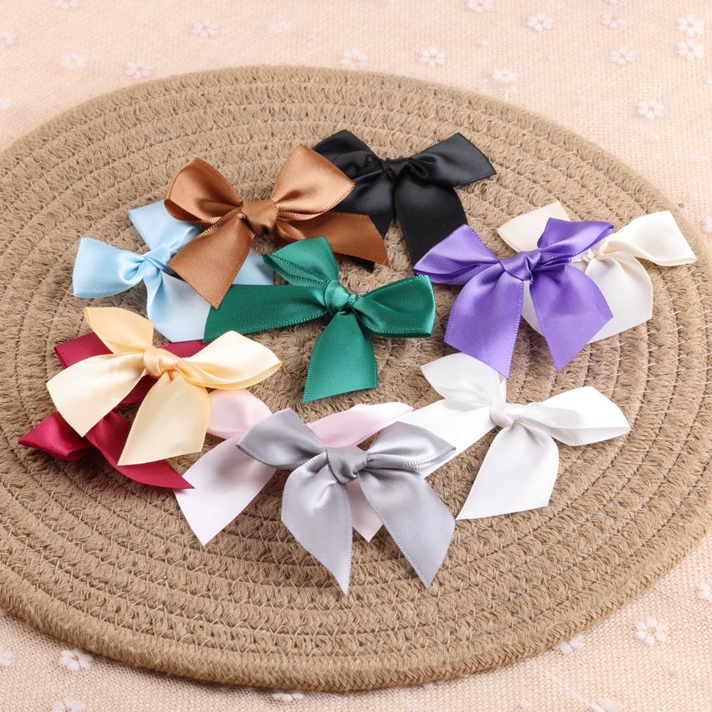 20/50 Uds. Lazos de cinta coloridos, cinta de satén de poliéster, lazo, sombreros de flores, ropa, , de boda, decoración artesanal DIY