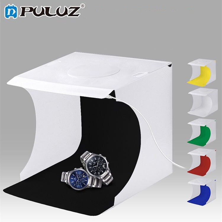 PULUZ LED Lightbox Light box Mini Photo Studio Box 1100LM Photography Box Light Studio Shooting Tent Box Kit &amp; Color Backdrops