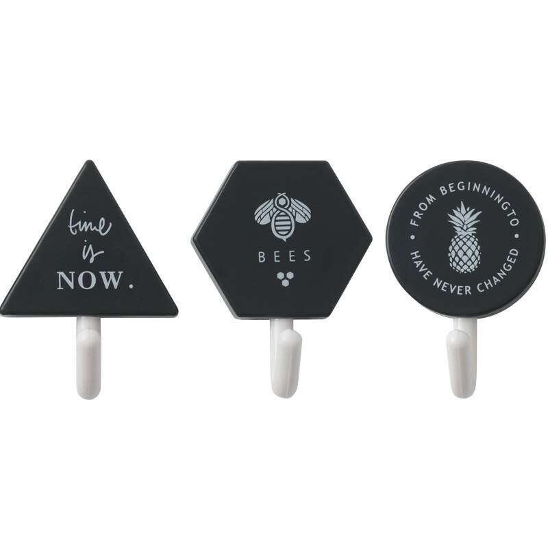 Wall Mount for Keys Hook Rack Plastic Hanger Keys Holder Wall Home 3 Hook Coat Hanger Hook Door Hangers Kitchen