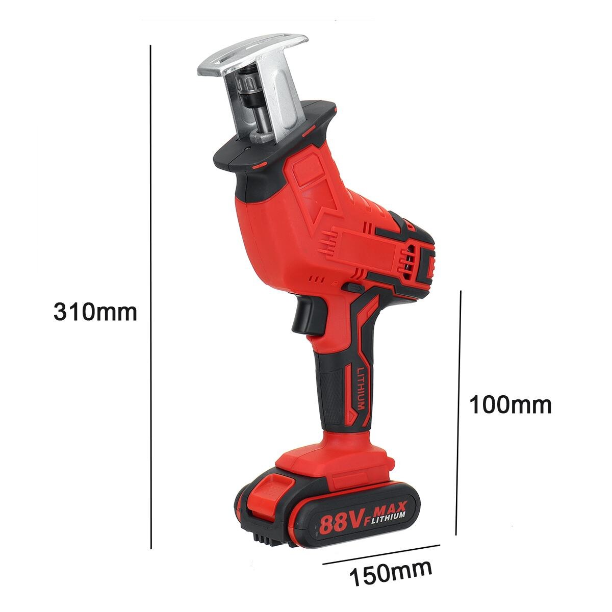 18V Cordless Reciprocating Saw Portable Electric Saw with 4 Blades Kit Metal Wood Cutting Machine for Makita 18V Battery
