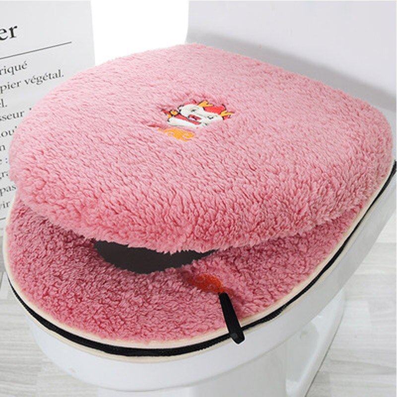 Siège de toilette en tissu doux, chauffant, pour salle de bain, couvercle lavable, coussin de couverture supérieur, fournitures de siège de toilette épaissi: A15