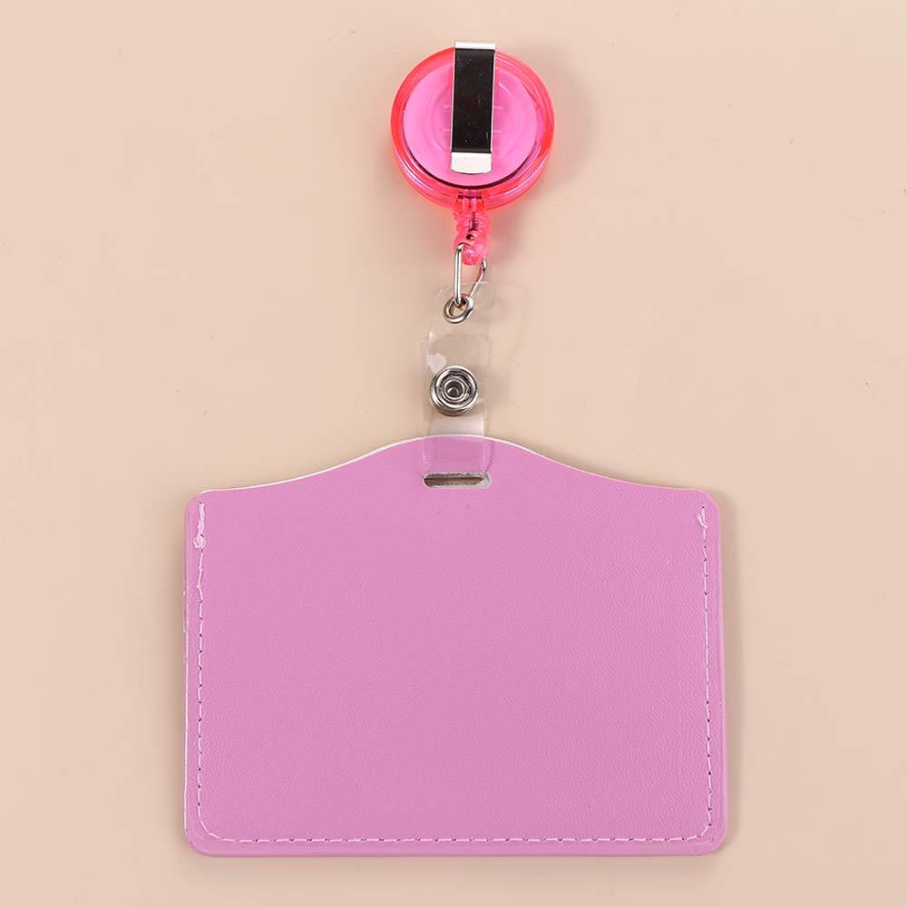 Work ID Card Retractable Pull Badge Holder Transparent Card Cover Student Card Sleeves Bus Card Holder Credit Cards Protector