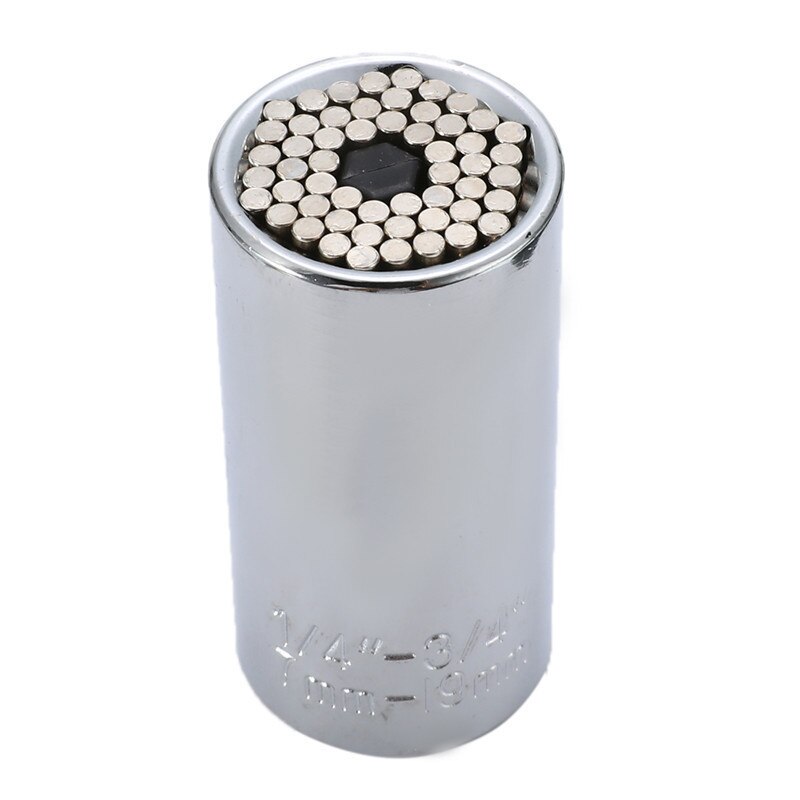 Universal Torque Wrench Head Set Socket Sleeve 7-19mm Power Drill Ratchet Bushing Spanner Magic Key Hand Tools Grip