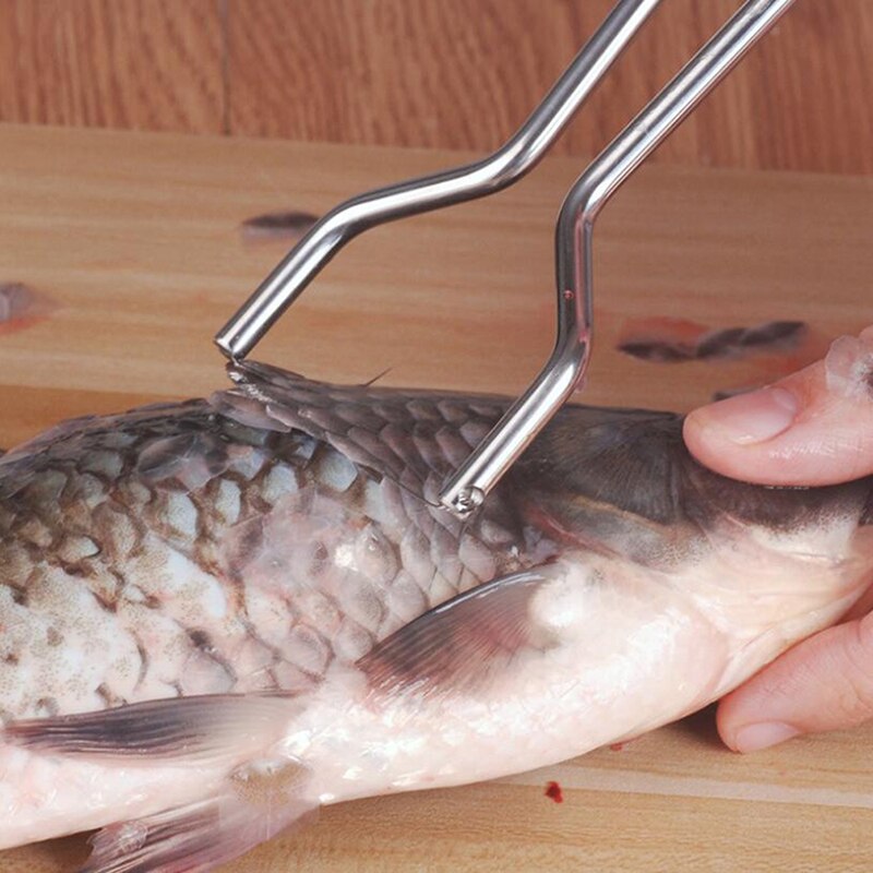 Fast Cleaning Scraper Fish Scale Remover Cleaner Fish Scaler Scales Planing Kitchen Knife Seafood Tool: Default Title