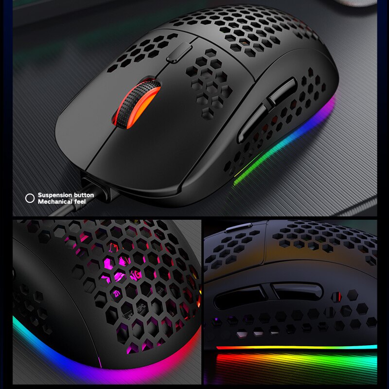 Mechanical feel Gaming Keyboard Mouse Combo Magic Ergonomic RGB Backlight Wire Keyboard Mouse Set For Laptop PC Gamer Computer
