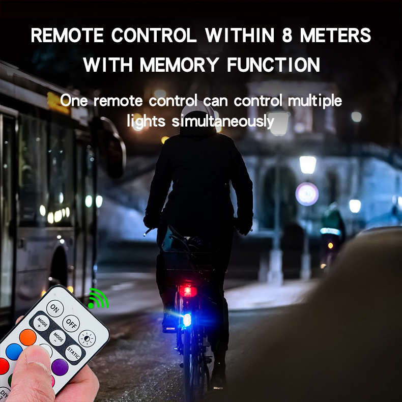 Luces estroboscópicas Led universales para aviones, luz de advertencia anticolisión para motocicleta, recargable por USB, Control remoto inalámbrico de 8 colores