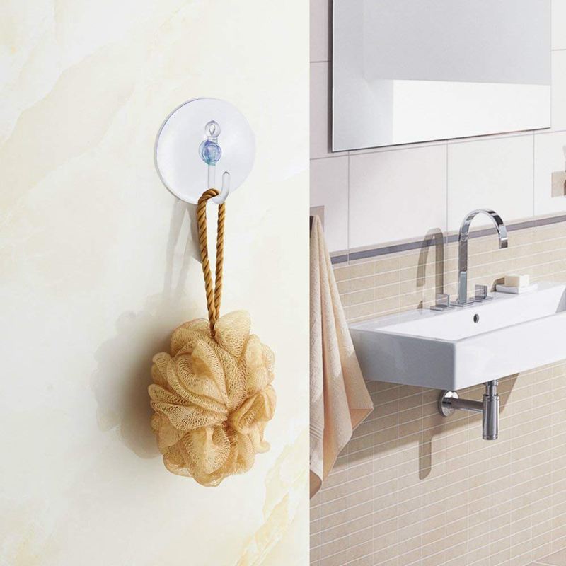 20 X ventose bicchieri in plastica trasparente con ganci in metallo decorazione per finestre ventosa per mobili perfetta per appendere decorazioni natalizie