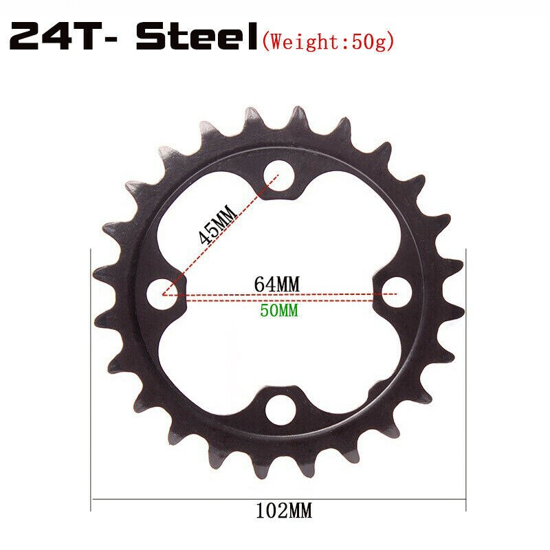 Bicycle 22/24/32/42/44T Sprocket Repair Cranksets Chainring Guard Protector: 24T Steel