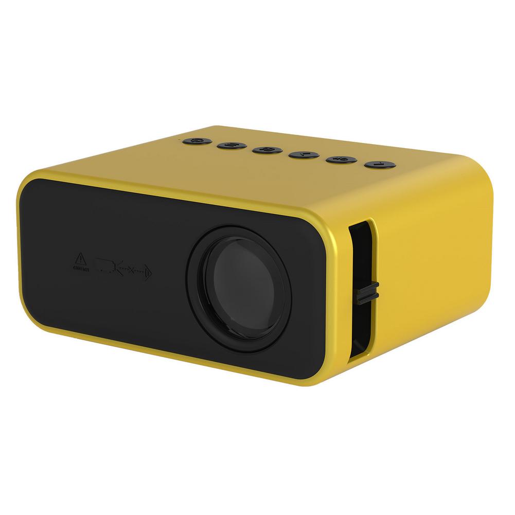 Mini Projector 1920*1080 Pixels Draagbare Led Home Multimedia Video Player Ingebouwde Luidspreker Mobiele Telefoon Mirroring Thuis theater: EU yellow