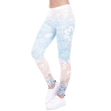 Leggings de de , Leggings de alta elasticidad con estampado de Mandala y menta para mujer