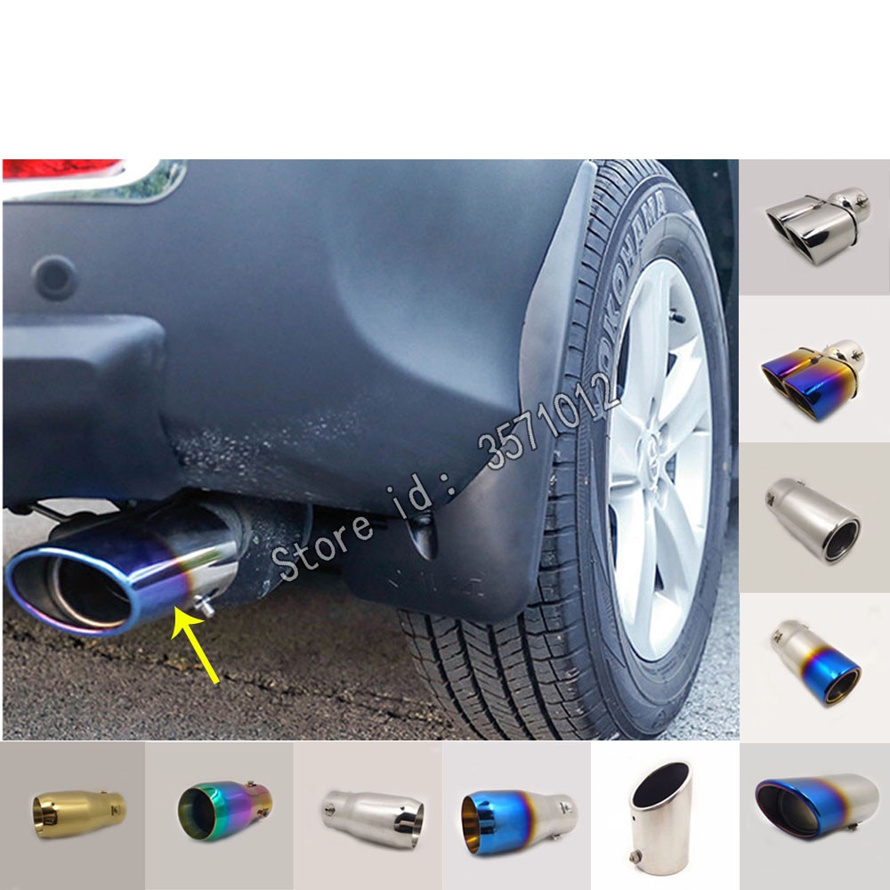Car cover muffler exterior back end pipe dedicate exhaust tip tail outlet ornament vent part 1pcs For Toyota RAV4
