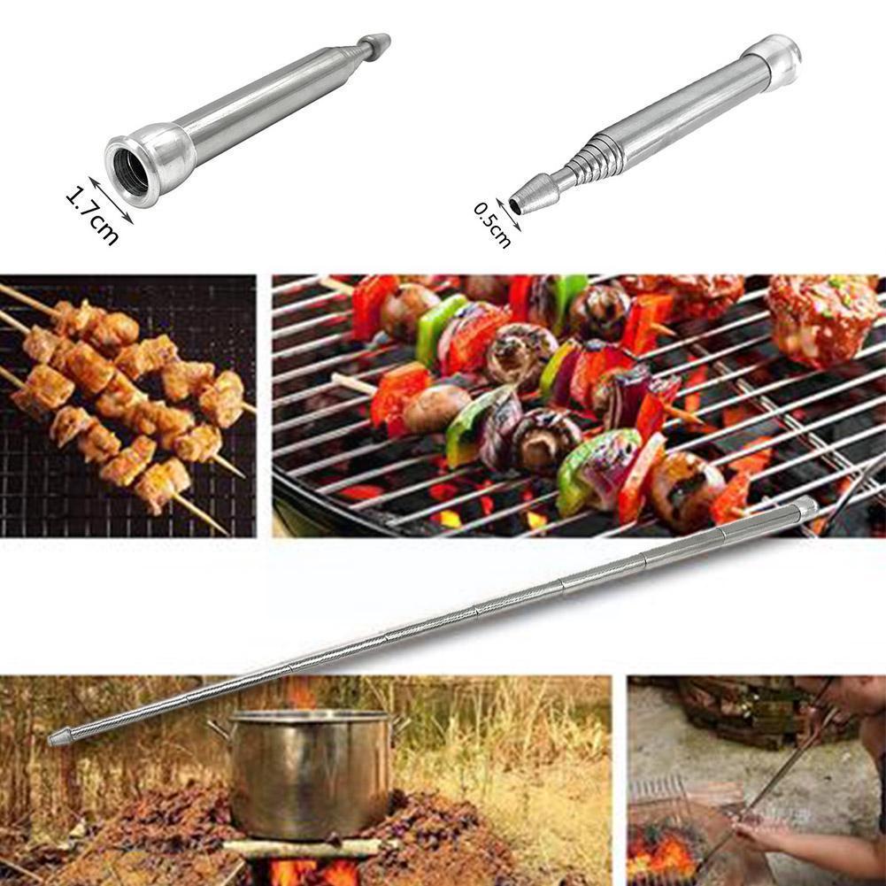 Retractable Fire Tube Camping Picnic Barbecue Fire 6 Fire Blower Retractable Fire Fire Steel Rod Tube Section Lig J6p2