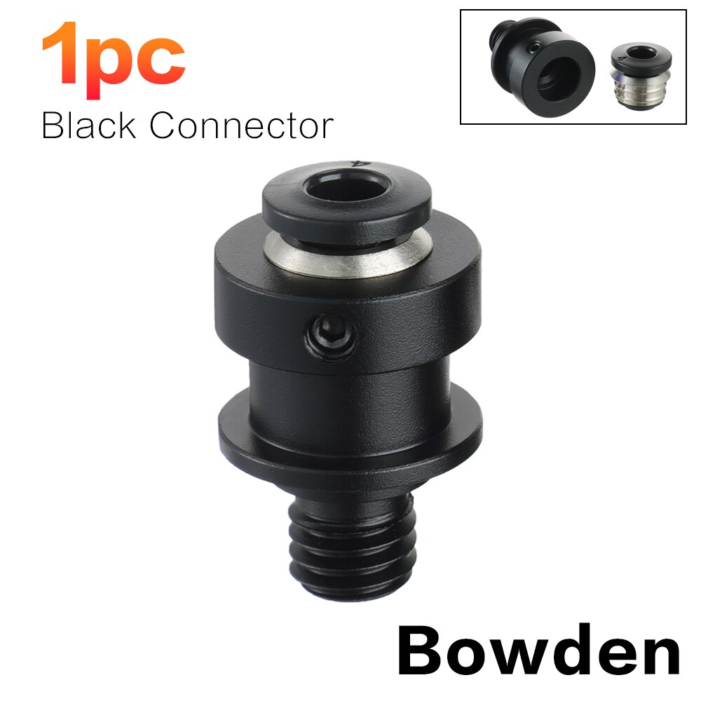 3DSWAY Pneumatic Connectors Fitting PTFE Tube Detachable Quick Jointer Coupler Hotend DIY Bowden Remote Direct 3D Printer Parts: Bowden Black 1pc