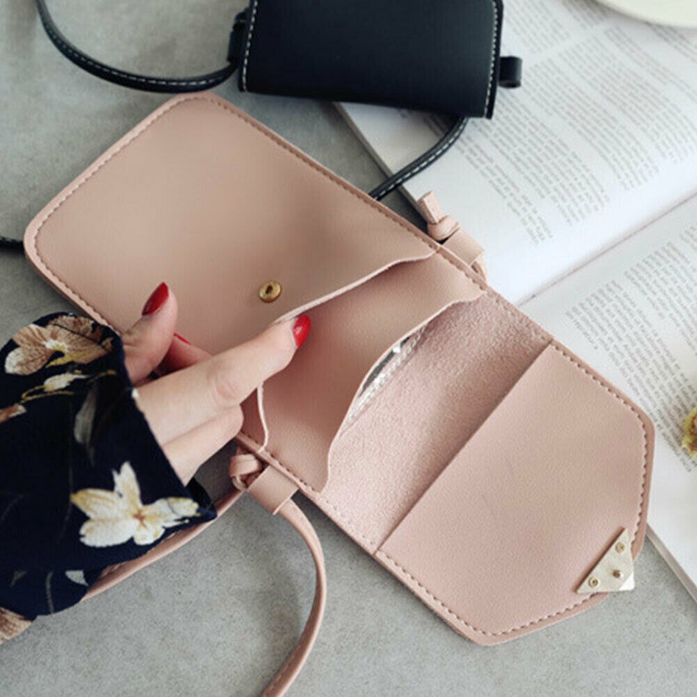 2Pcs TouchScreen CellPhone Purse Smartphone Wallet Leather Shoulder Strap Handbag Women Bag for Iphone X Samsung S10 Huawei P20