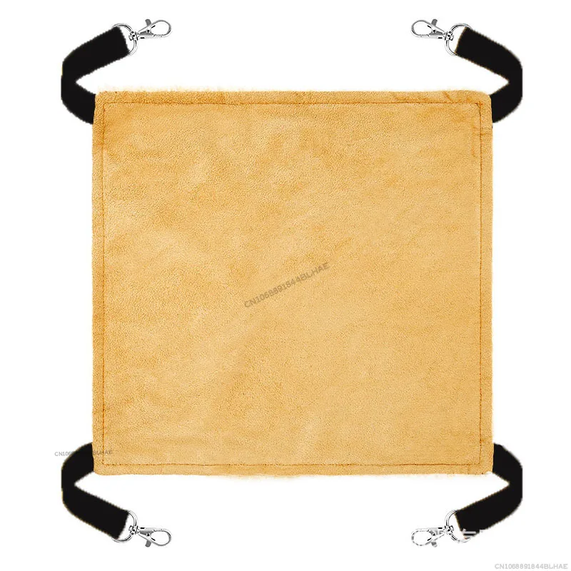Hamaca de lona para gatos, camas para hámster, cama colgante de doble cara, columpio para mascotas, hámster, ardilla, conejo, descanso, suministros para dormir: S / naranja