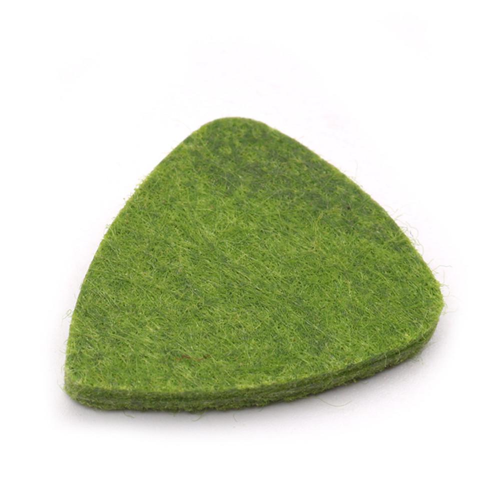 1 uds, púas coloridas de lana para ukelele, picos de fieltro de lana, púa para dedo, púa para Guitarra de cuero, púas para ukelele, accesorios para Guitarra Banjor: green