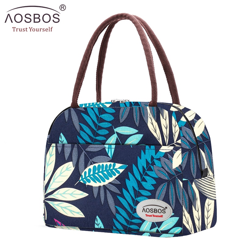 Aosbos Tragbare Kühler Mittagessen Tasche Thermische Isolierte Multifunktions Lebensmittel Taschen Lebensmittel Picknick Lunch Box Tasche für Männer Frauen Kinder