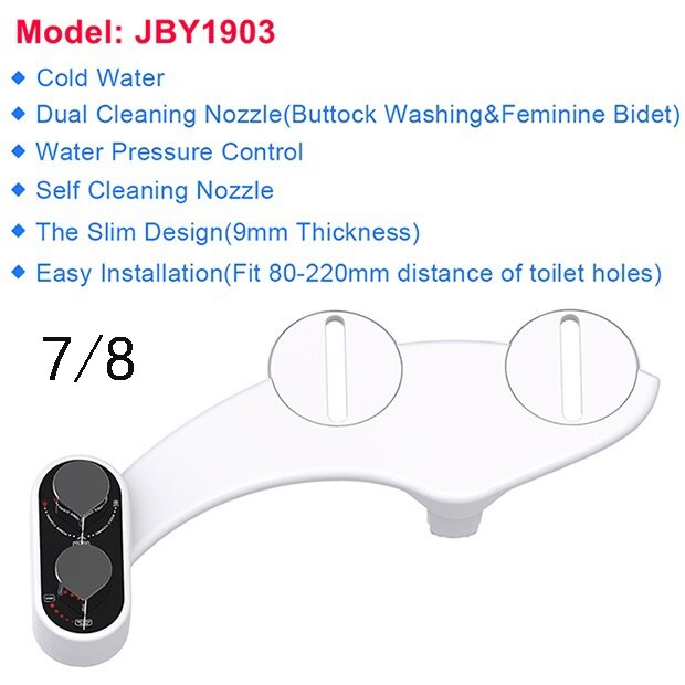 Bidet Attachment Non Electric Toilet Seat Bidet Self Cleaning and Cold Water Mixed Bidet Sprayer