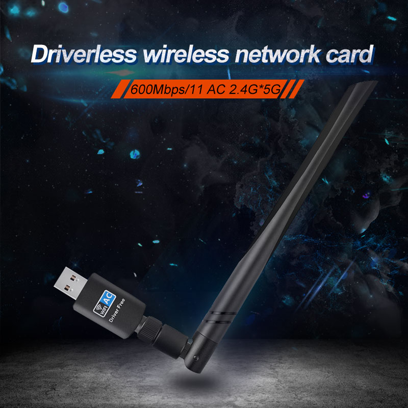 Free Drive Wireless Network Card With Reatek 8811CU AC600m 2.4GHz 5GHz Dual Band Wifi Adapter USB2.0 WiFi Receiver 802.11ac