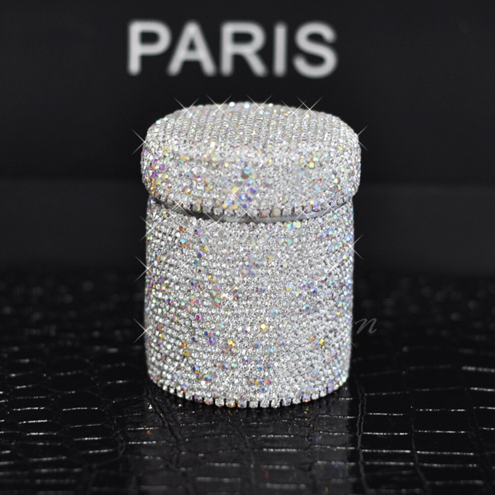Bling strass bilförvaring städlåda dörrförvaring fathållare & hemrum hotellkontorsbord sminklåda: Vit