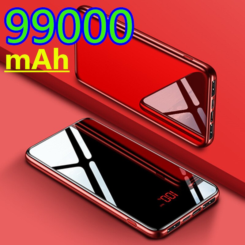 99000Mah Power Bank Grote Capaciteit Draagbare Oplader Digitale Display Poverbank Voor Xiaomi Mi Iphone