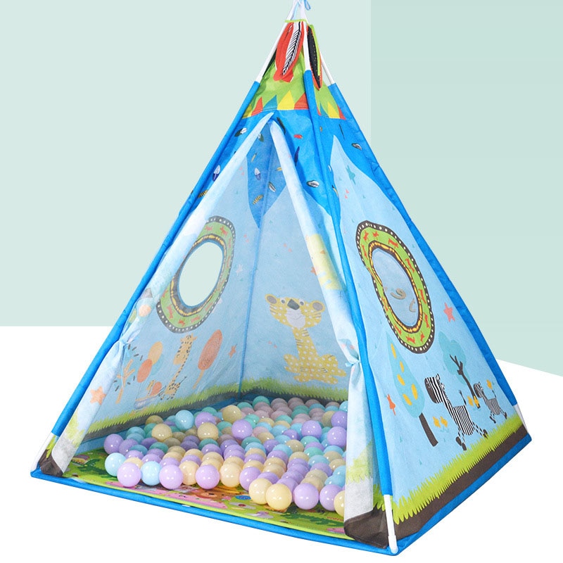 Kid's tent Indian triangle spire tent baby play house indoor outdoor tent for baby (no balls)