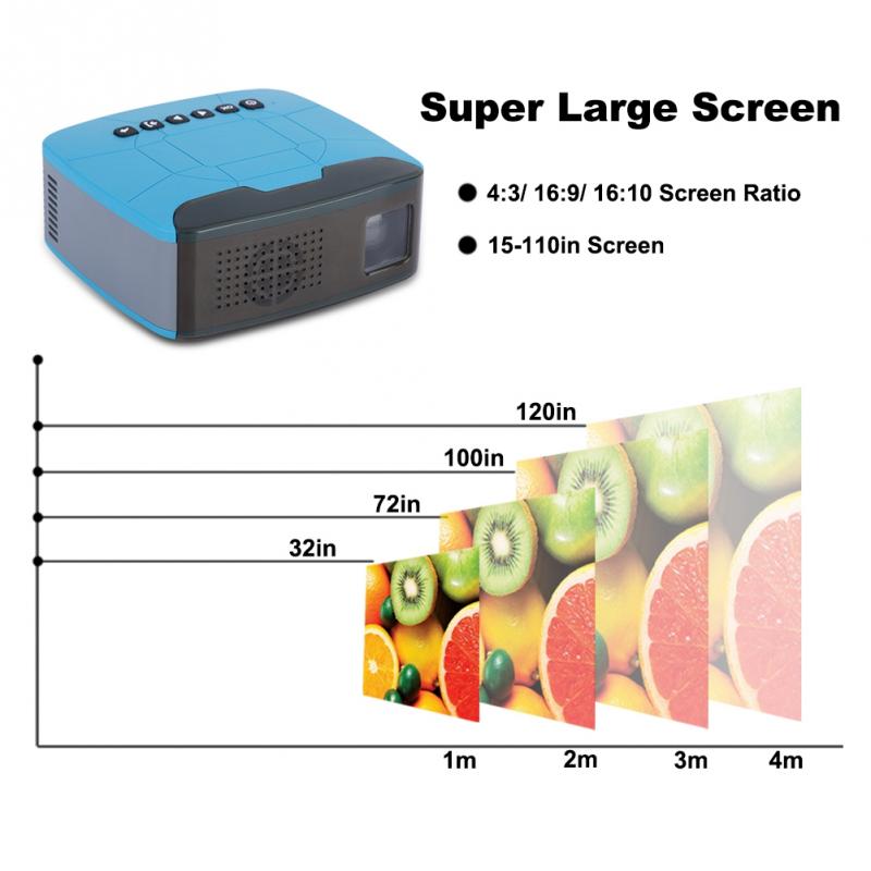 Dlp Micro Projector Mini Lcd Micro Projector 1080P Hd Video Projector Met Optische Trapezium Aanpassing Eu Vs Uk Au plug
