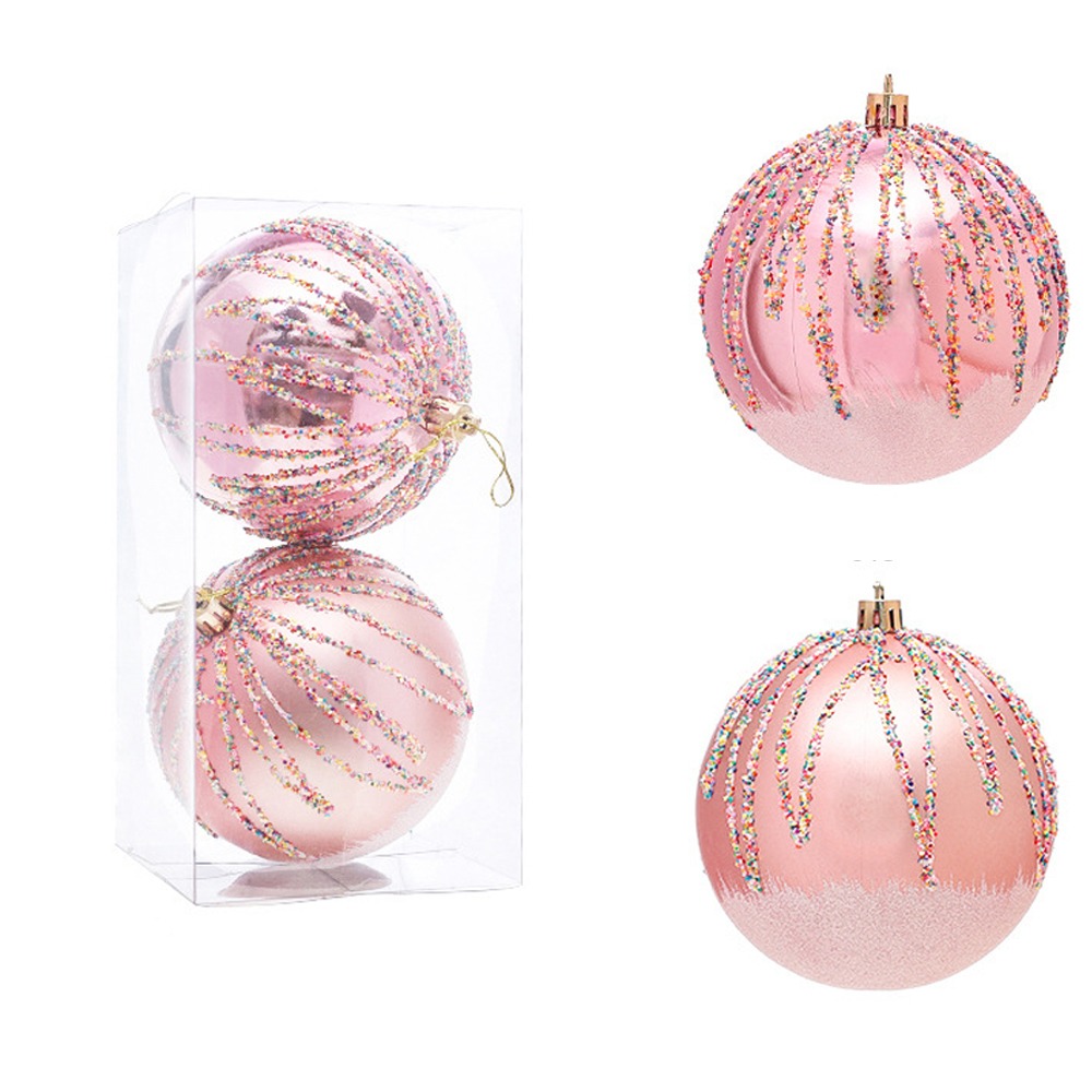 Pink Christmas Balls Pendants Pinecone Ice Cream Xmas Tree Hanging Ornaments Shatterproof Pentagram Merry Christmas Decor: Dark Khaki