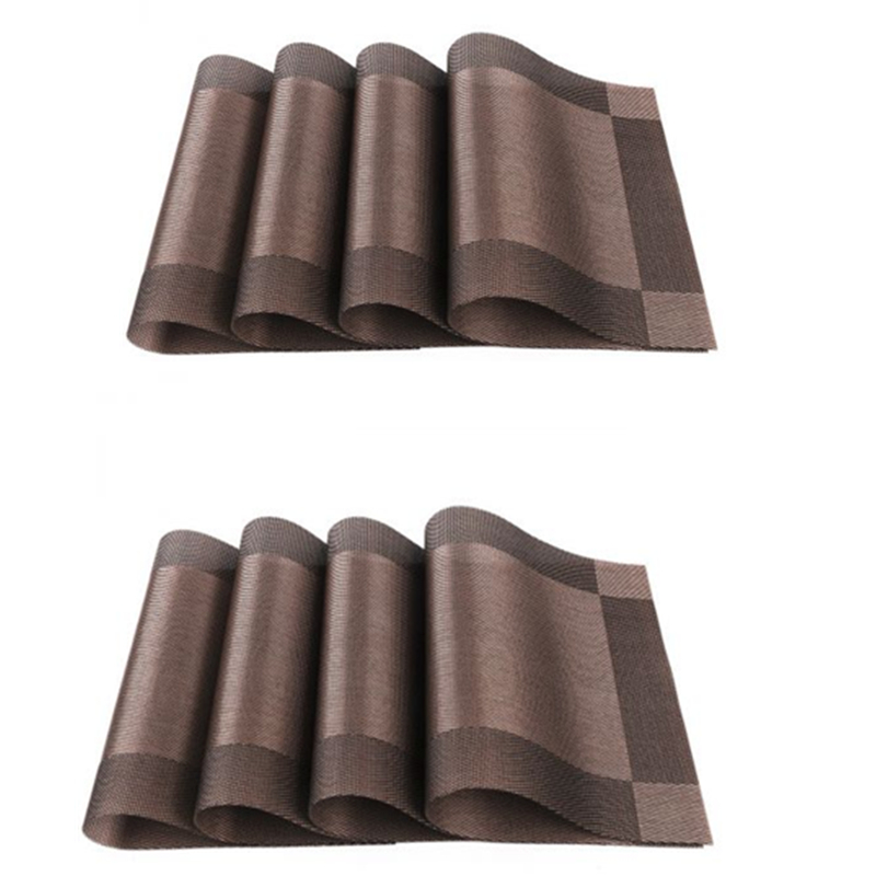 4 stk/parti pvc dækkeserviet individuelt bord skridsikker måtte vandtæt køkken spisebord pude vaskbar dekorative placeringer
