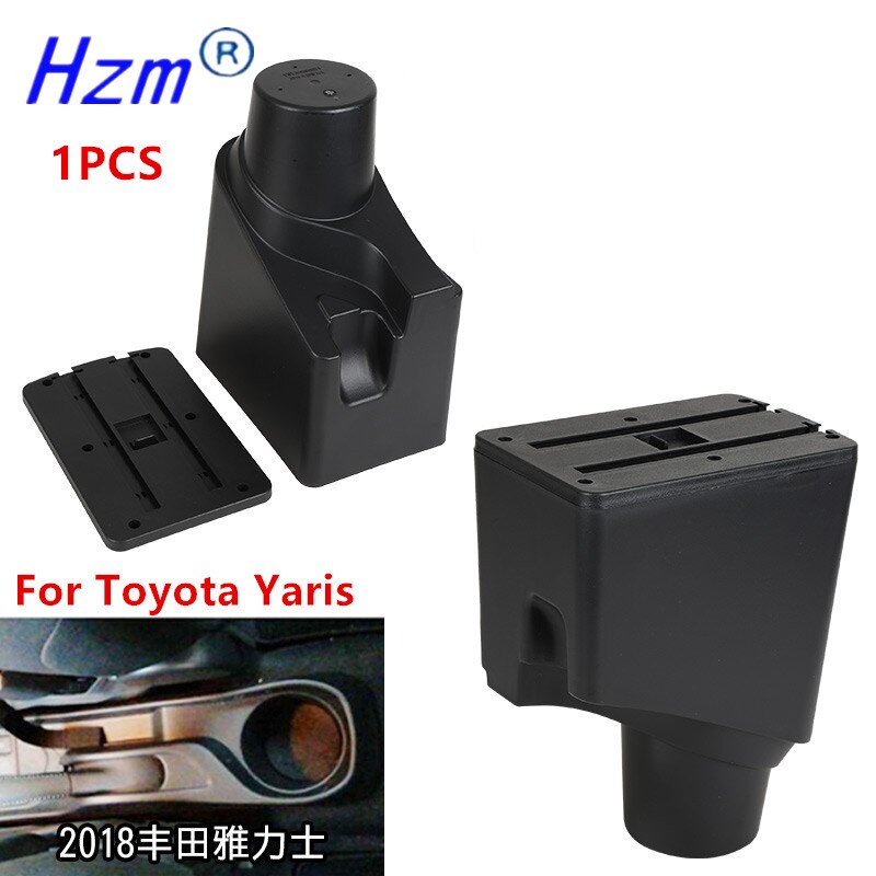 For Toyota Yaris Armrest For Toyota Yaris hybrid Car Armrest box Retrofit parts Interior Storage box USB LED