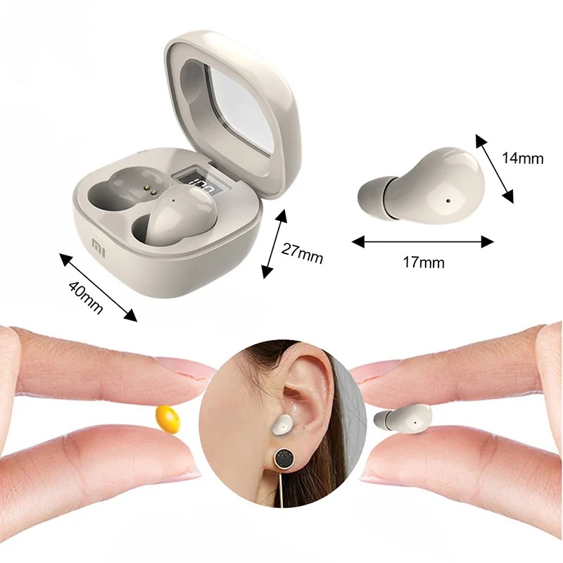 Xiaomi SK19 Bluetooth 5.3 Earphones Mini Invisible TWS Wireless Earbuds HIFI Stereo Noise Reduction Heasets with Microphones