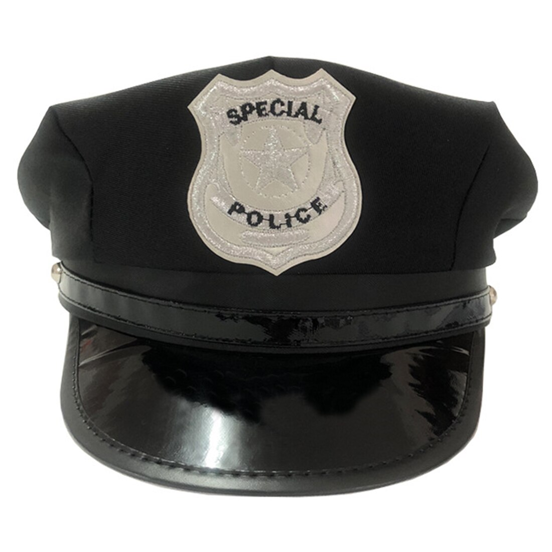 Kinderen Achthoekige Cap Pretend Play Politie Hoed Baby Politieagent Rol Pretend Jongens Speelgoed Voor Kinderen Kinderen Rollenspel Speelgoed-zwart Blauw