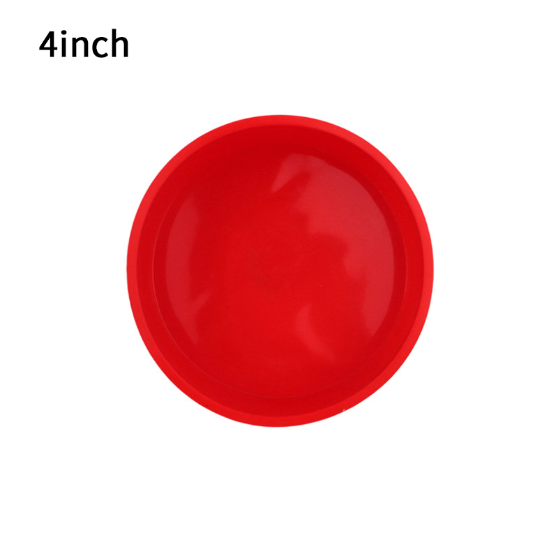 Single round silicone baking pan, food grade silicone handmade 4.6.8 inch round cake mold: PURPLE