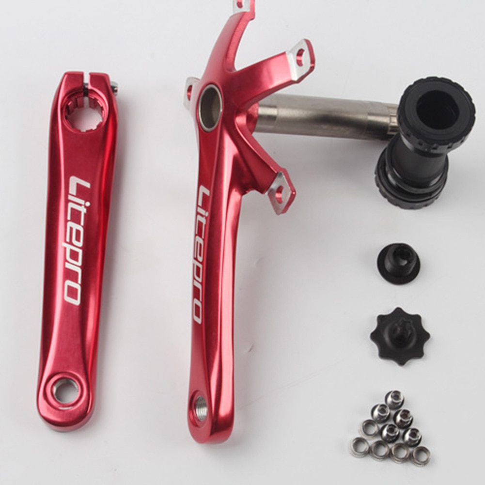 Lp Aluminium Vouwfiets Hollow Een Crank Arm Set 170Mm Bcd 130Mm Met Trapas Kit Voor Mtb bmx Road Fiets Onderdelen