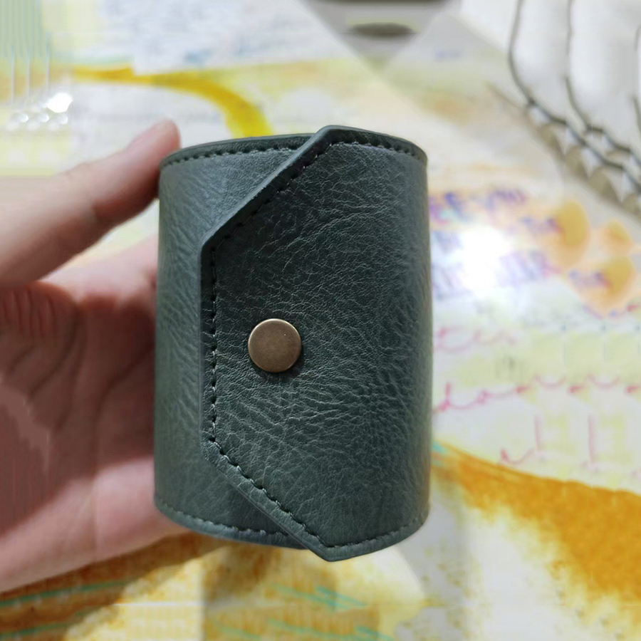 Handliche Leder-Geldbörse, schneller Barzugang, Geldhalter, Tasche, Geldbörse, Geldbörse, Organizer, Geldbörse, Aufbewahrungstasche: Beige